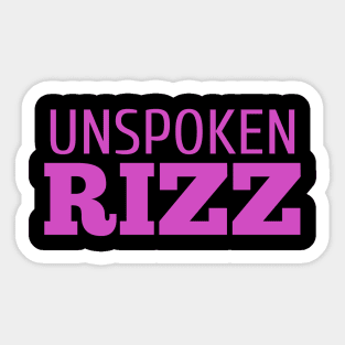 Unspoken Rizz Sticker